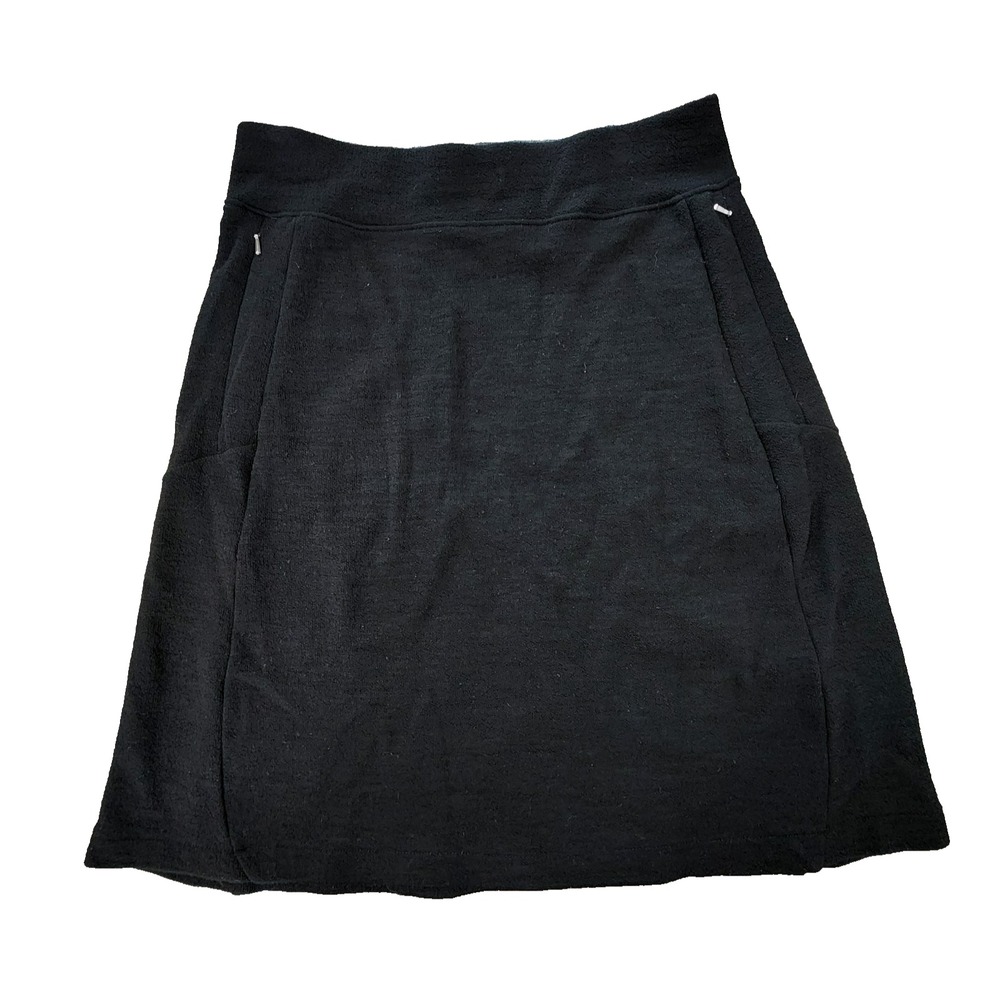 Ibex Merino Wool Black Skirt With Pockets‎ Size S
